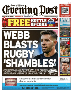 Cover of South Wales Evening Post
