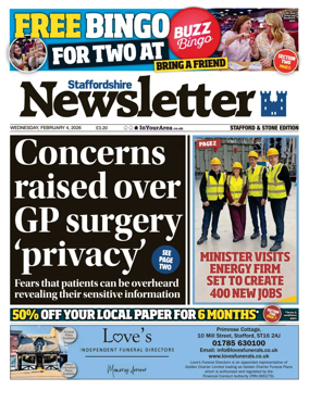 Cover of Staffordshire Newsletter