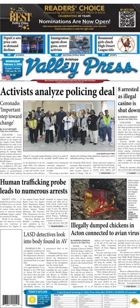 Cover of Antelope Valley Press