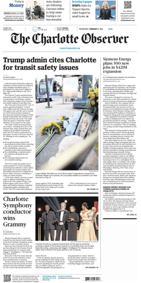 Cover of The Charlotte Observer