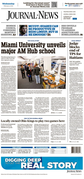 Cover of Hamilton Journal News