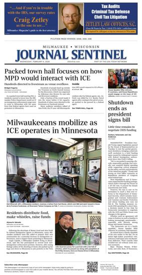 Cover of Milwaukee Journal Sentinel