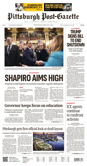 Cover of Pittsburgh Post-Gazette