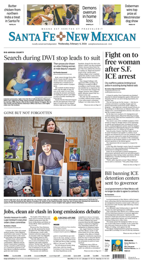 Cover of Santa Fe New Mexican