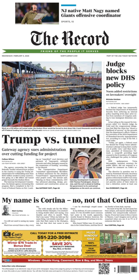 Cover of The Bergen Record