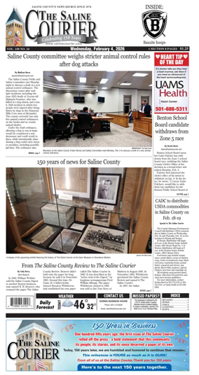 Cover of The Saline Courier