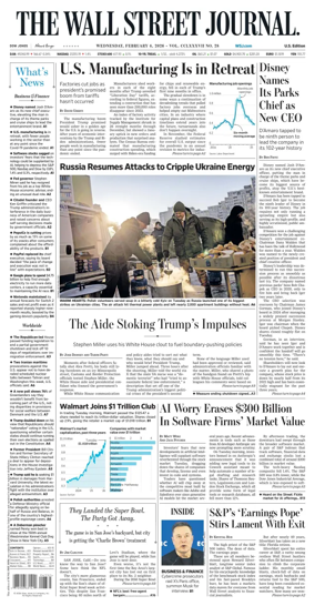 Cover of The Wall Street Journal