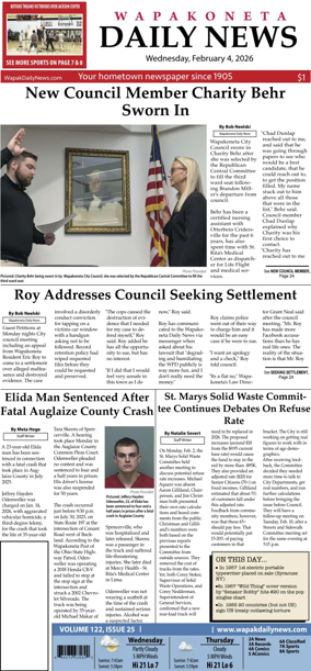 Cover of Wapakoneta Daily News