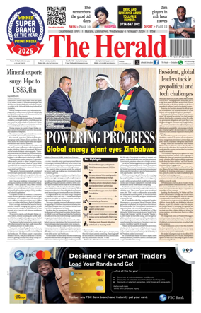 Cover of The Herald (Zimbabwe)