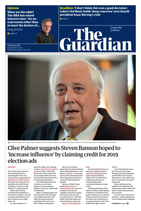 Cover of The Guardian Australia