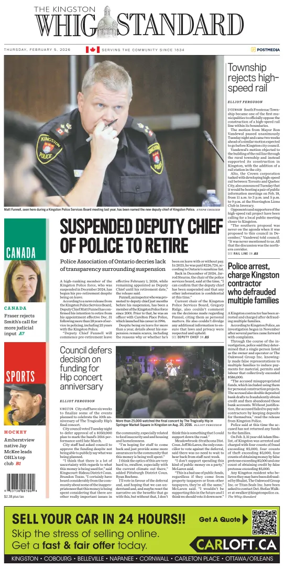 Cover of Kingston Whig-Standard