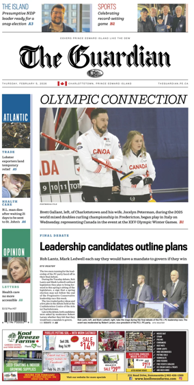 Cover of The Guardian (Charlottetown)