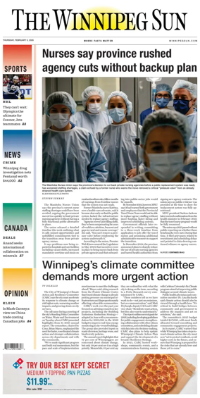 Cover of Winnipeg Sun