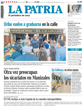 Cover of La Patria (Colombia)