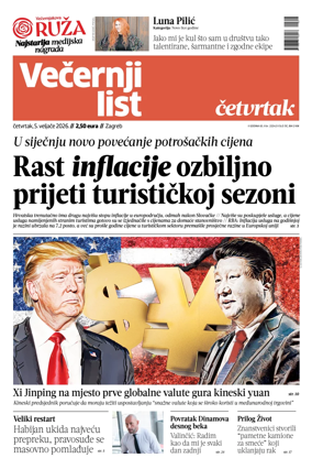 Cover of Vecernji list - Zagreb