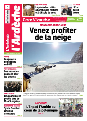 Cover of L'Hebdo de l'Ardeche – edition centre