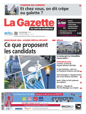 Cover of La Gazette du Centre Morbihan