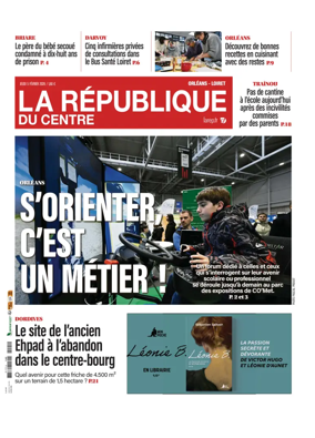 Cover of La Republique du Centre (Orleans - Loiret))