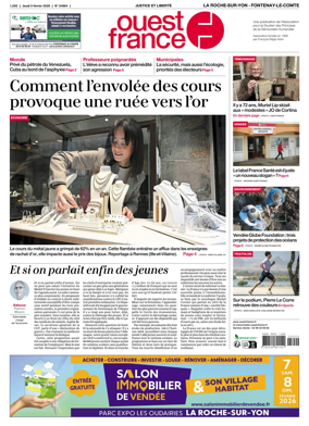 Cover of Ouest France (La Roche-sur-Yon - Fontenay-le-Comte)