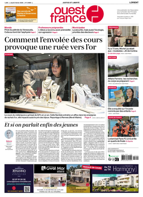 Cover of Ouest France (Lorient)
