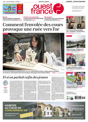 Cover of Ouest-France (Quimper Centre-Finistere)
