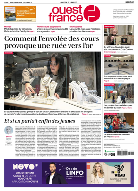 Cover of Ouest France (Sarthe)