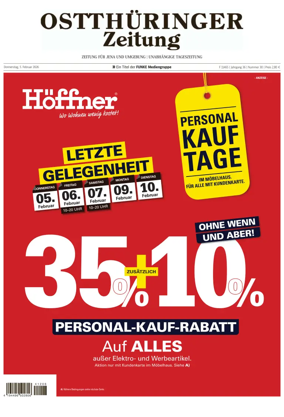 Cover of Ostthuringer Zeitung (Jena)
