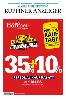 Cover of Ruppiner Anzeiger