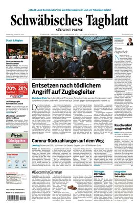 Cover of Schwabisches Tagblatt - Tubinger Chronik