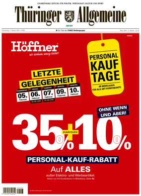 Cover of Thuringer Allgemeine (Erfurt)