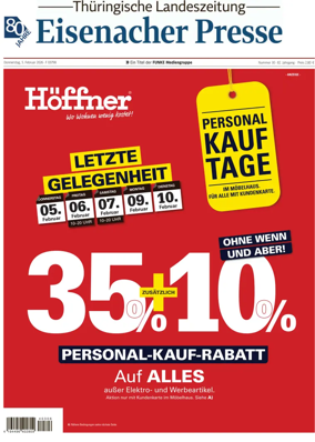 Cover of Thuringische Landeszeitung (Eisenach)