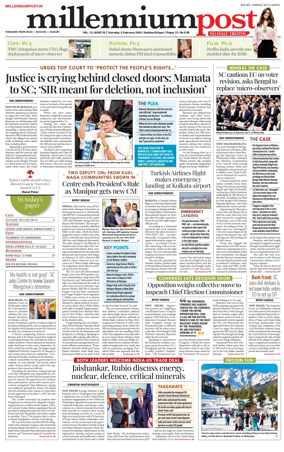 Cover of Millennium Post (Kolkata)