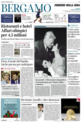Cover of Corriere della Sera (Bergamo)