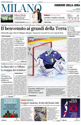 Cover of Corriere della Sera (Milano)