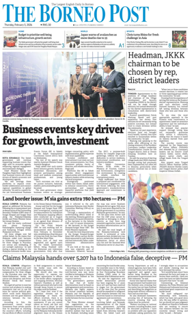 Cover of The Borneo Post (Sabah)