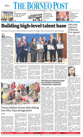 Cover of The Borneo Post (Sarawak)