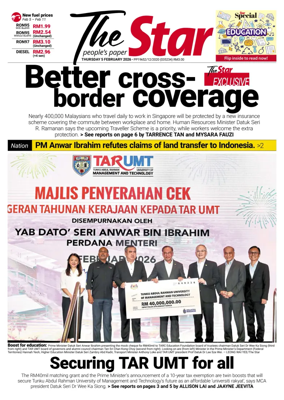 Cover of The Star Malaysia