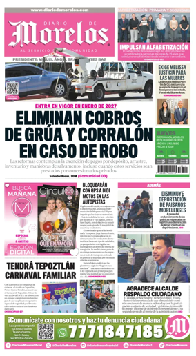 Cover of Diario de Morelos