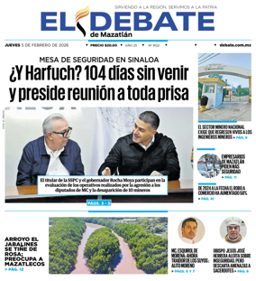 Cover of El Debate de Mazatlan