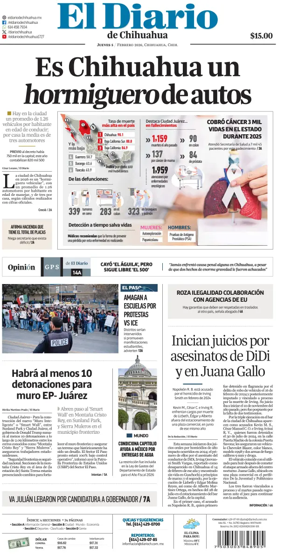 Cover of El Diario de Chihuahua