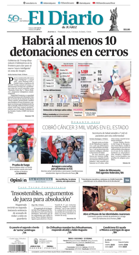 Cover of El Diario de Juarez