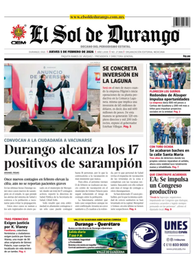 Cover of El Sol de Durango