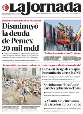 Cover of La Jornada