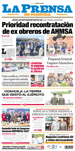 Cover of La Prensa de Coahuila