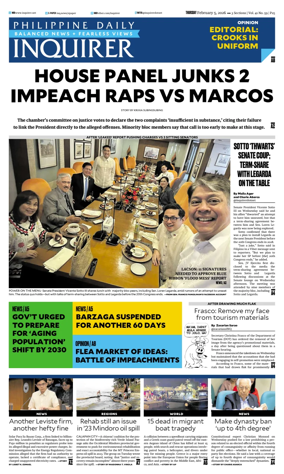 Cover of Philippine Daily Inquirer