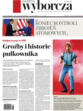 Cover of Gazeta Wyborcza Stoleczna