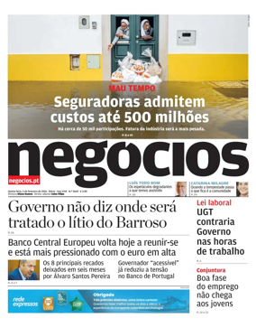 Cover of Jornal de Negocios
