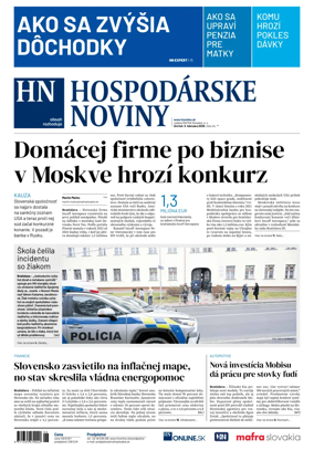 Cover of Hospodarske noviny