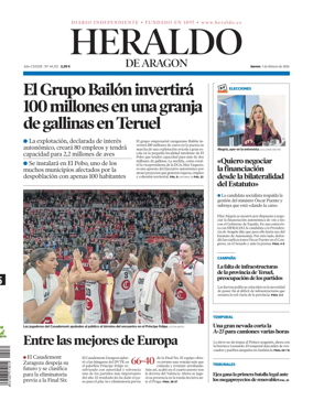 Cover of Heraldo de Aragon