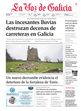 Cover of La Voz de Galicia (Lugo)